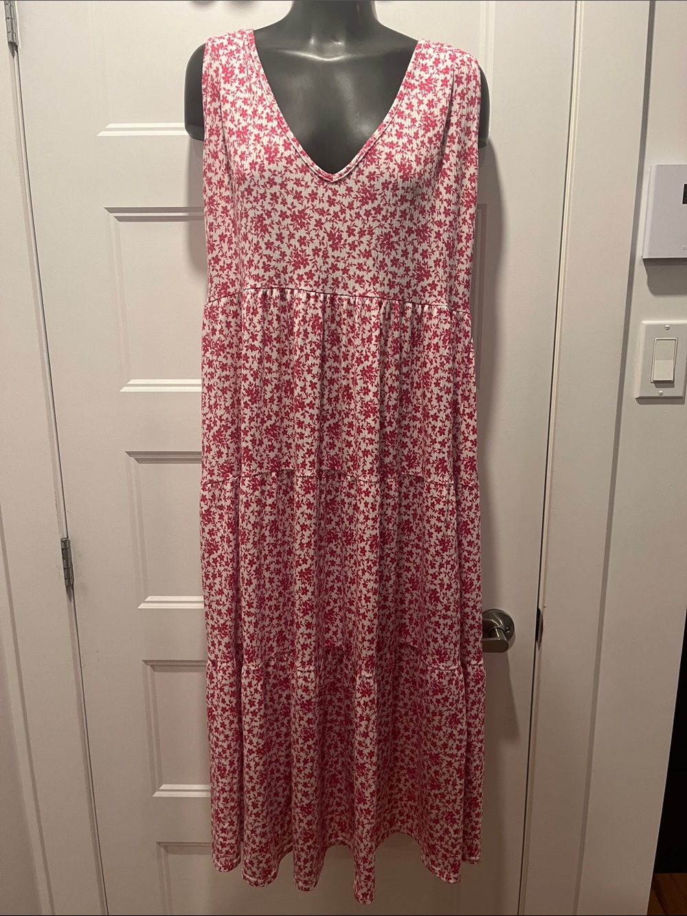 Jessica Simpson Pink and White Floral Maxi Dress